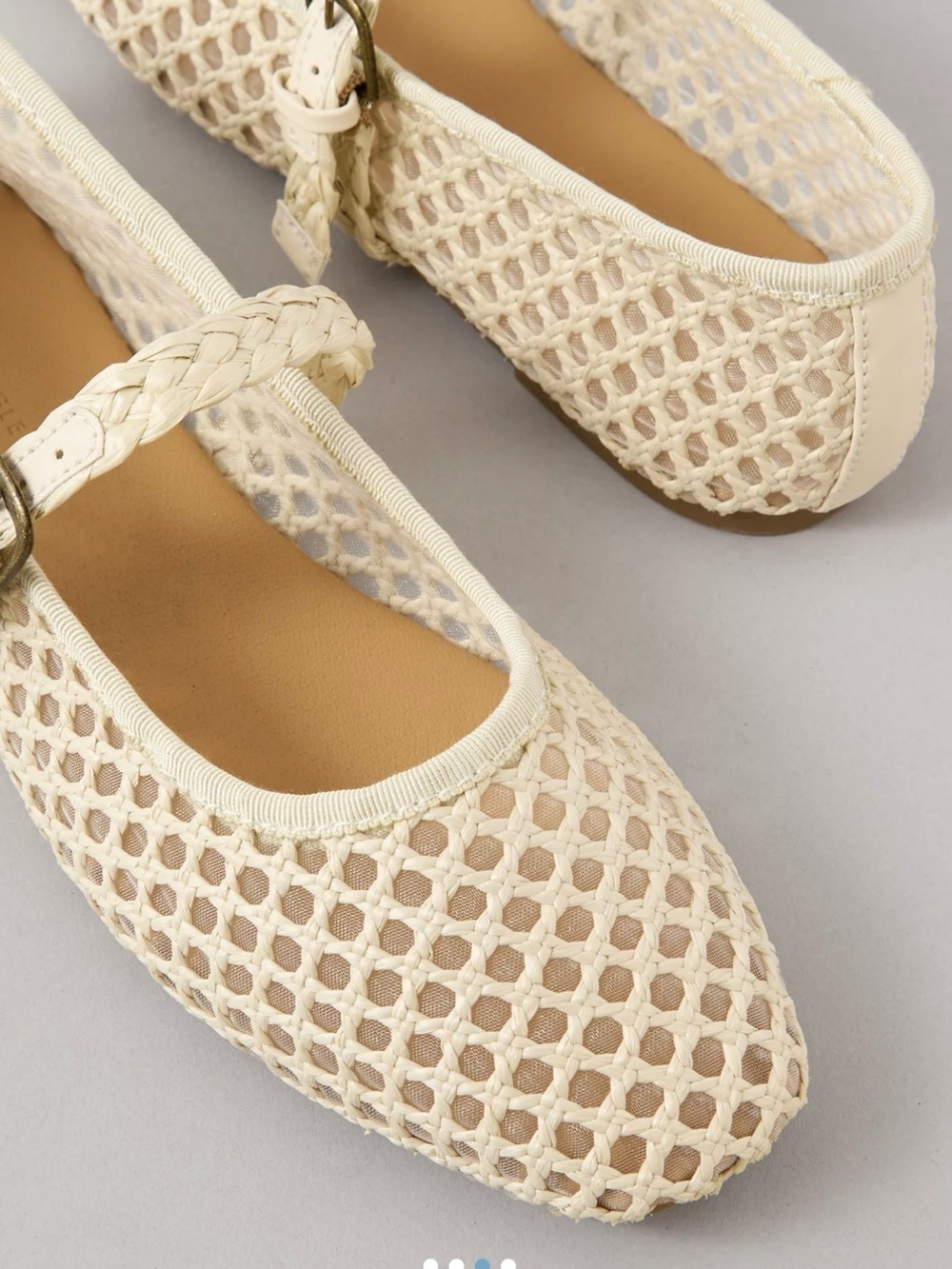 AE Raffia Mesh Mary Jane Flats